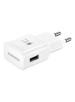 سامسونج محول شاحن سريع للسفر مع كابل بمنفذ مايكرو USB أبيض  - Image 1