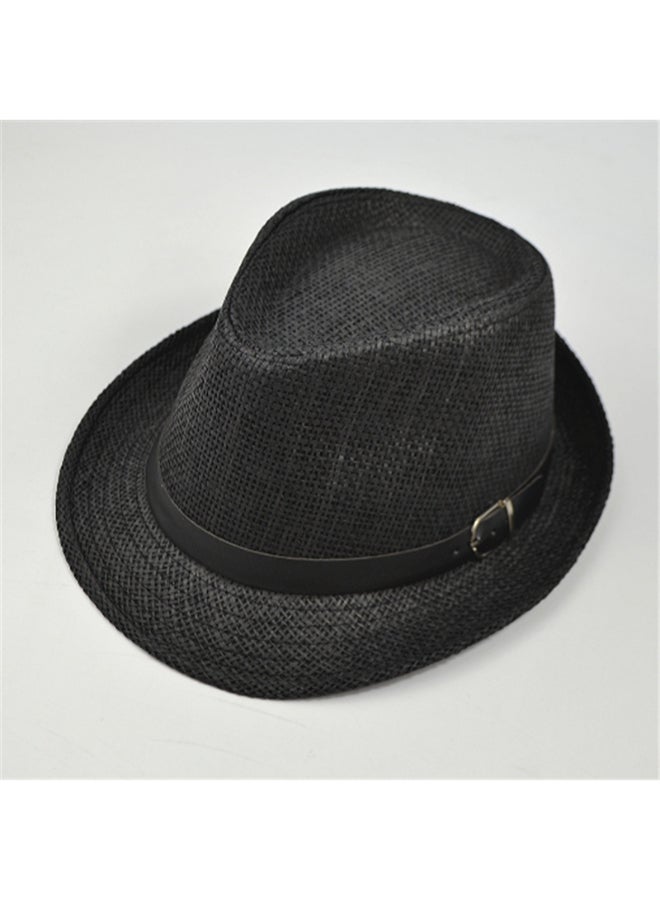 JOLLY Casual Straw Jazz Hat Black - Image 1