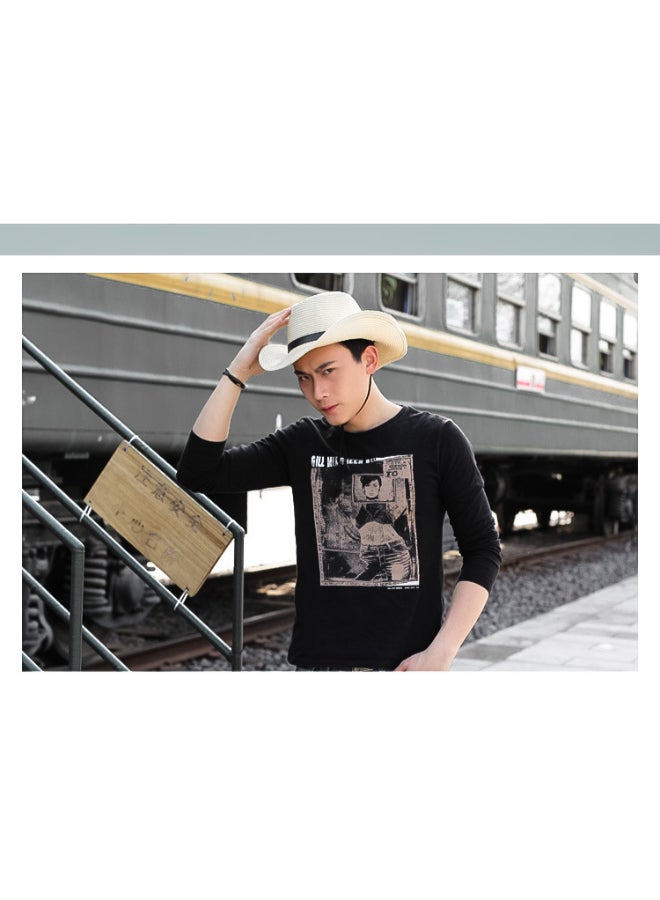 JOLLY Casual Straw Cowboy Hat White/Black  - Image 2