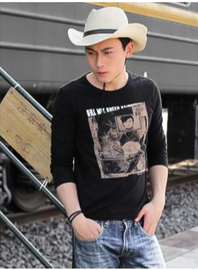 JOLLY Casual Straw Cowboy Hat White/Black  - Image 3