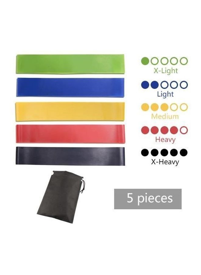Kanteen Store - Resistance Loop Exercise Bands Fitness Bands 5X Power Body Band Workout For Yoga Rehab Crossfit Strength Training Pilates Calisthenics Set Of 5 3.6X8.3cm - Image 1