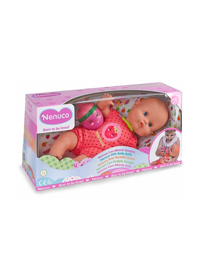 Nenuco - Doll With Rattle Bottle Pink 30cm - Image 1