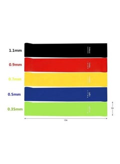 5 Color Body Building Yoga Stretch Bands Fitness Resistance Belt Fitness Rubber Band Elastic Exercise Straps Indoor Sport Gym Pull Up for Fit Body Building Exercise - v1614686959/N44860573A_3