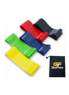 Kanteen Store Resistance Loop Exercise Band , Set Of 5 Different Levels With Carry Bag  - Image 1