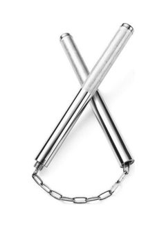 Kanteen Store Stainless Steel Iron Nunchaku Two Sticks Nunchaku Training Exercise Short Stick Self-Defense Weapon Bruce Lee Kung Fu Weapon 441kg  - Image 2