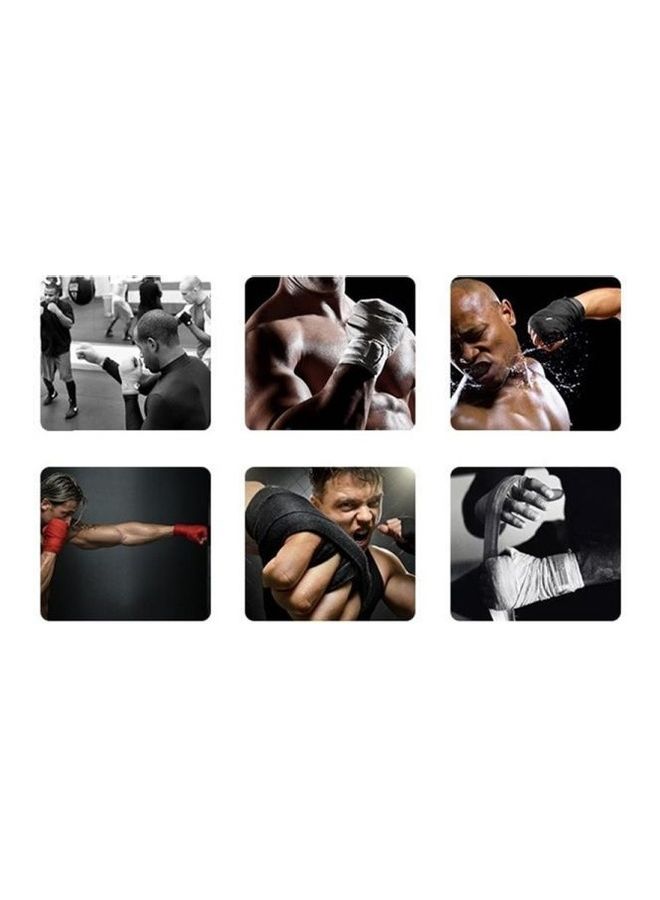 Generic 2Pcs Boxing Hand Wraps Elasticated Sports Cotton Kick Boxing Bandage 2.5meter  - Image 2