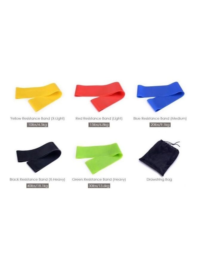 Kanteen Store Body Building Yoga Stretch Bands Fitness Resistance Belt (5Pcs)  - Image 3