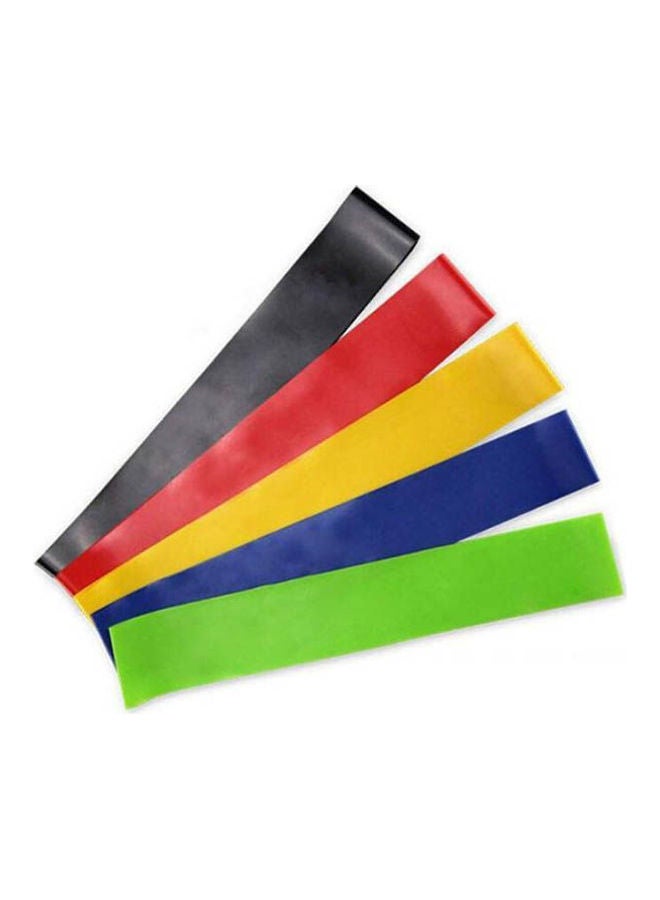 Kanteen Store Set Of 5 Exercise Bands 12 Inch Sturdy Resistance Bands For Home Workout, Physical Exercise, Body Stretching, Powerlifting Pull Up Straps Training Equipment  - Image 1