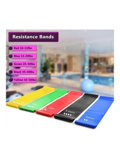 Kanteen Store Exercise Resistance Bands Set Of 5 Resistance Loops- Extra Light To Extra Heavy Resistance For Gym, Fitness, Yoga  - Image 2