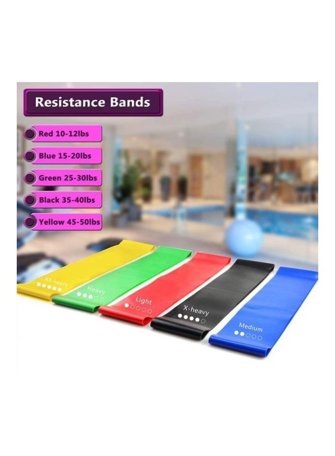 Kanteen Store - Exercise Resistance Bands Set Of 5 Resistance Loops- Extra Light To Extra Heavy Resistance For Gym, Fitness, Yoga - Image 1