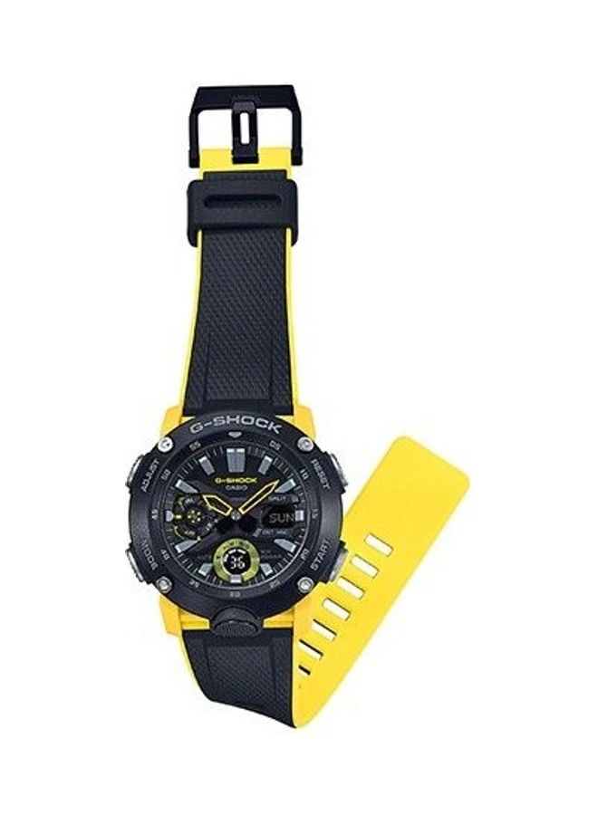 كاسيو ساعة يد بعقارب ورقمية بسوار من الراتنج طراز GA-2000-1A9DR للرجال - Image 2