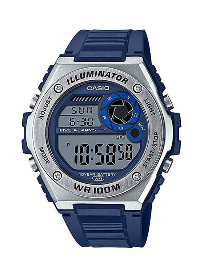 CASIO Men's Wrist Watch Water Resistant Square Resin Digital Mwd-100H-2A - 51 mm - Blue  - Image 1