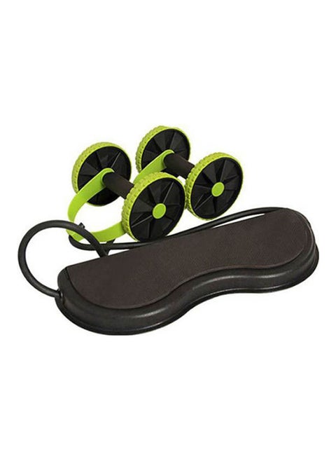 Forfar Dual Wheels Roller Sports Stretch Elastic Abdominal Resistance Pull Rope Tool Abdominal Muscle Trainer Exercise