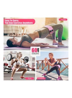 Kanteen Store 3Pcs Fabric Resistance Bands For Legs  Bands Loop Circle Fitness Band Anti Slip Fabric Elastic Bands For Squats Training Glutes Legs And Thigh Shaping 13*8.6cm  - Image 2