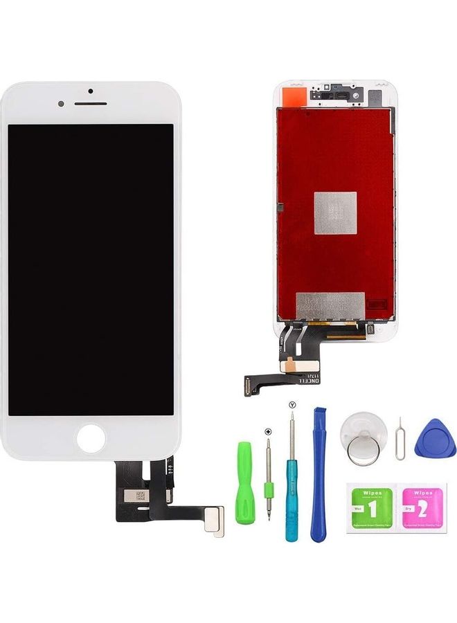 Captaintech 3D Touch Screen Digitizer Replacement With Repair Tool Kit White - Image 1