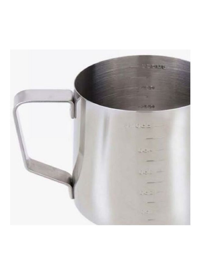 Milk Frothing Pitcher Cup With Measurement Scales Silver 350ml - Image 2