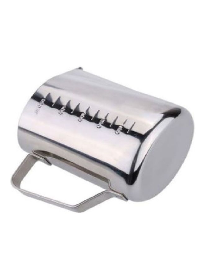 Milk Frothing Pitcher Cup With Measurement Scales Silver 350ml - Image 3