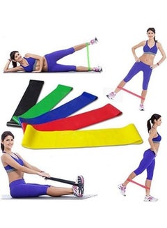 Kanteen Store Fitness Resistance Band Set 5 Levels Elastic Latex Strength Training Athletic Rubber Loops Bands Workout Fitness Equipment 4X24cm  - Image 2