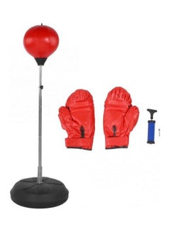 Generic Adult Boxing Punching Ball Adjustable Vertical Boxing Speed Ball Tumbler Target Relaxing Fighting Sandbag Tumbler With Gloves  - Image 2
