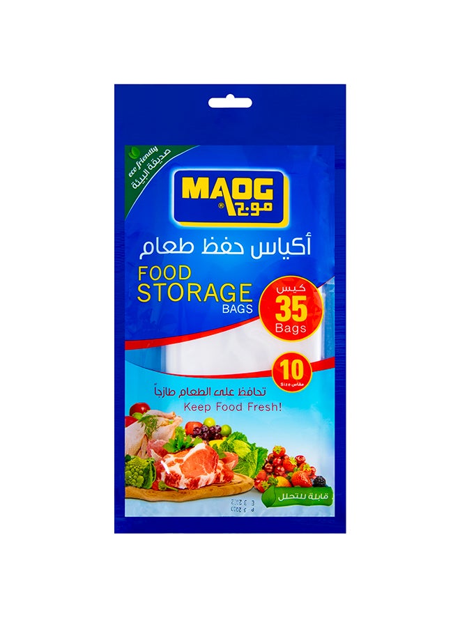 Maog 35-Piece Food Storage Bags White