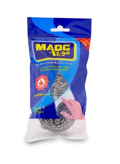 Maog 2-Piece Stainless Steel Scourer Silver 