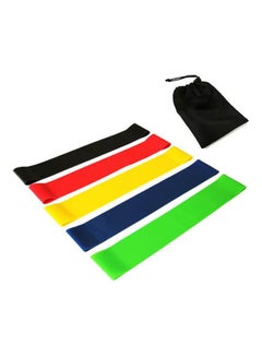 Kanteen Store 5Pc Gradient Natural Latex Tension Fitness Pull Ring Elastic Band  - Image 1