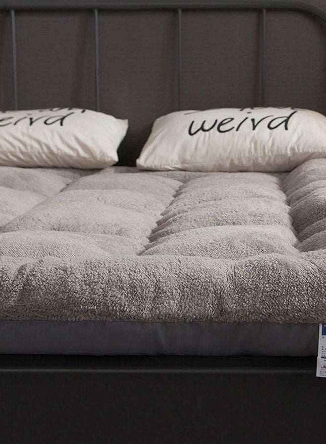Mattress Topper Flannel Grey 220x220cm