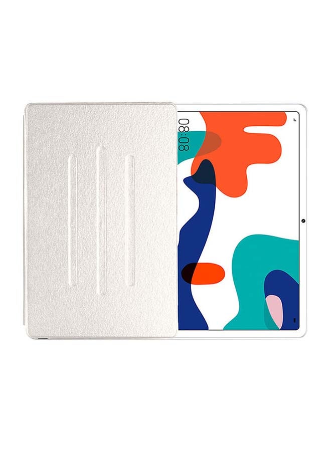 Reinforced Soft Shell Protective Case Cover For Huawei MatePad Lite 10.4 Pearl White