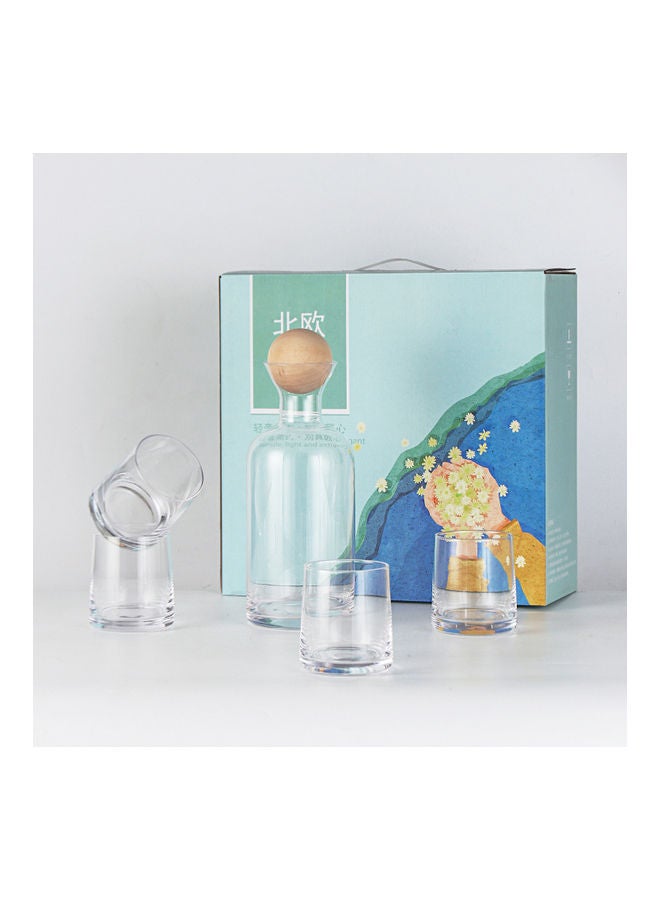 Shuer Pack Of 5 Glass Water Bottle Set Clear 1.2Liters  - Image 5