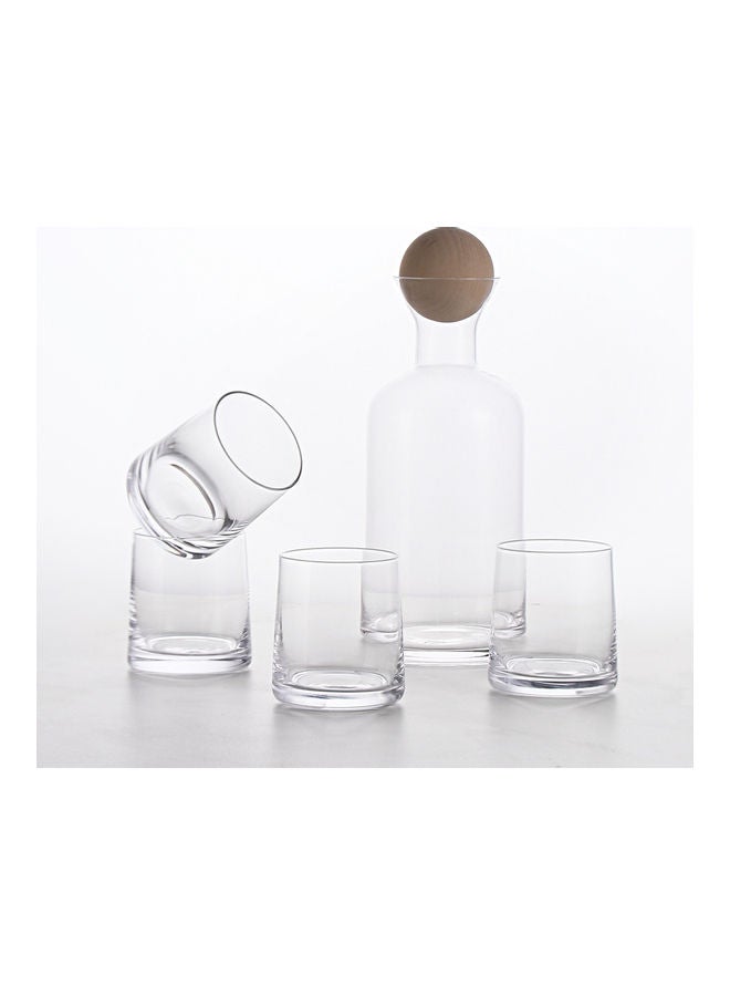 Shuer Pack Of 5 Glass Water Bottle Set Clear 1.2Liters  - Image 4