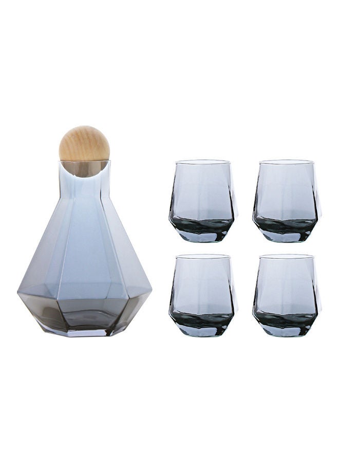 شور زجاجة مياه زجاجية ومجموعة زجاجية مكونة من 5 قطع - Image 2