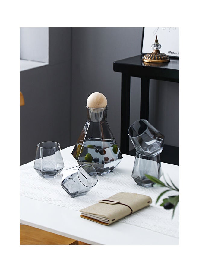 شور زجاجة مياه زجاجية ومجموعة زجاجية مكونة من 5 قطع - Image 4