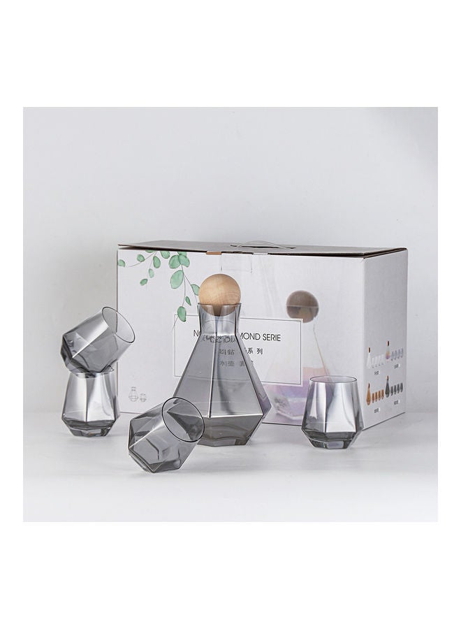 شور زجاجة مياه زجاجية ومجموعة زجاجية مكونة من 5 قطع - Image 3