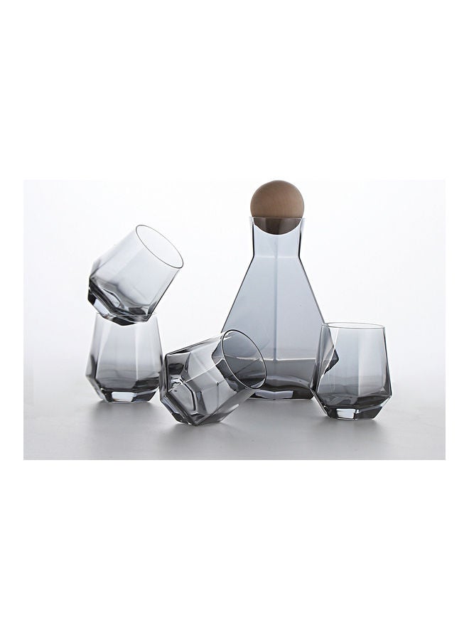 شور زجاجة مياه زجاجية ومجموعة زجاجية مكونة من 5 قطع - Image 5