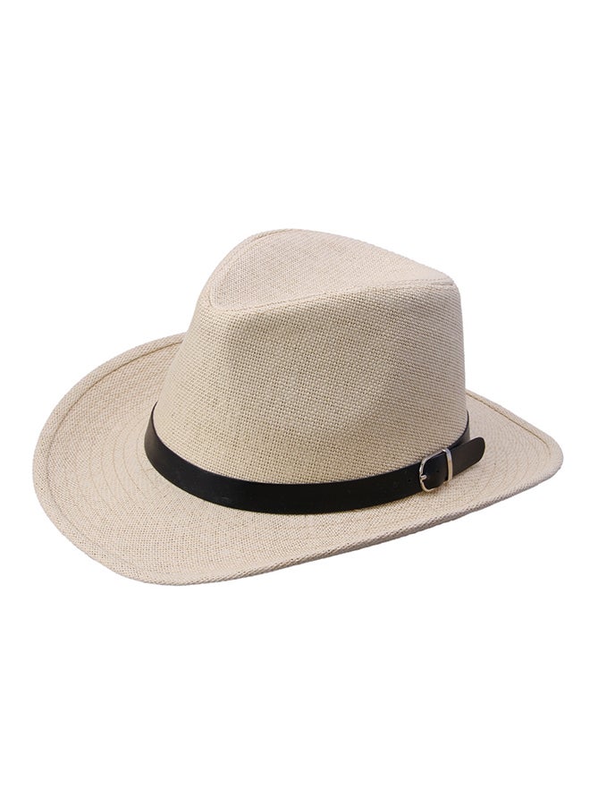 JOLLY Straw Cowboy Bucket Hat Beige  - Image 1