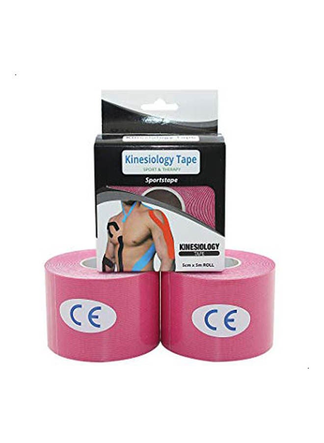 Kinesiology Tape Water Resistant Breathable Sport Recovery Tapes Pack Of 2