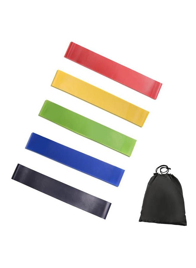 Kanteen Store Resistance Loop Exercise Bands Fitness Bands 5x for Yoga Rehab Crossfit Strength Training Pilates Calisthenics Set of 5  - Image 1