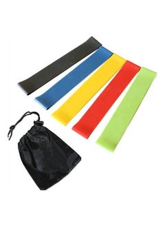 Kanteen Store Exercise Bands, Elastic ResistanceLoop Athletic Resistance Bands For Training, Physical Therapy, Home Workouts, Yoga, Pilates With A Carry Bag 5 Pack 5 