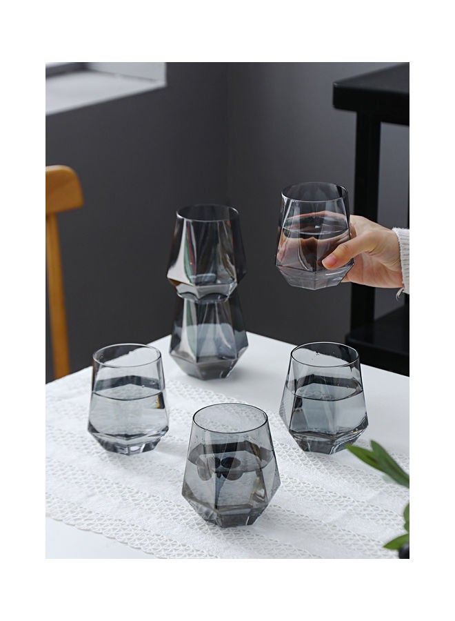 Shuer 6-Piece Hexagonal Low Glass Water Cup Clear 9.2x9.3x6.6cm - Image 3