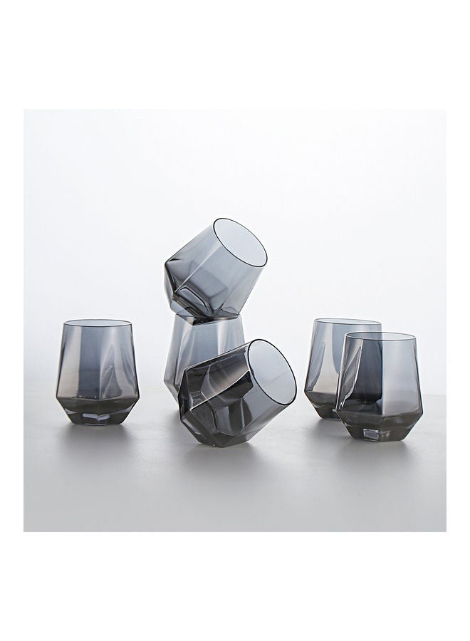Shuer 6-Piece Hexagonal Low Glass Water Cup Clear 9.2x9.3x6.6cm - Image 5