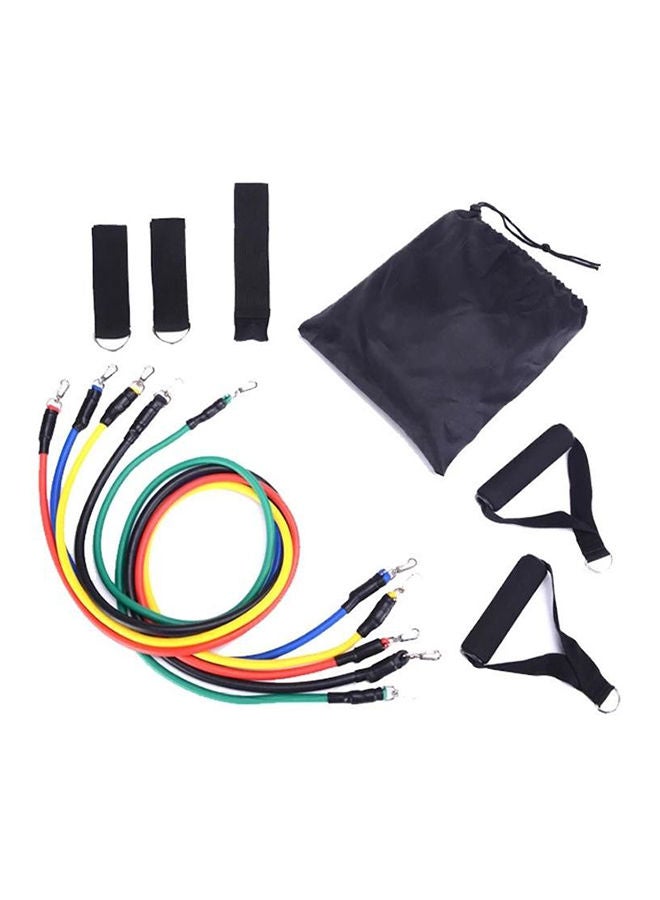Generic Set of Knotted Straps Fitness Multicoloured Exercise Tube Rope 11pcs  - Image 1
