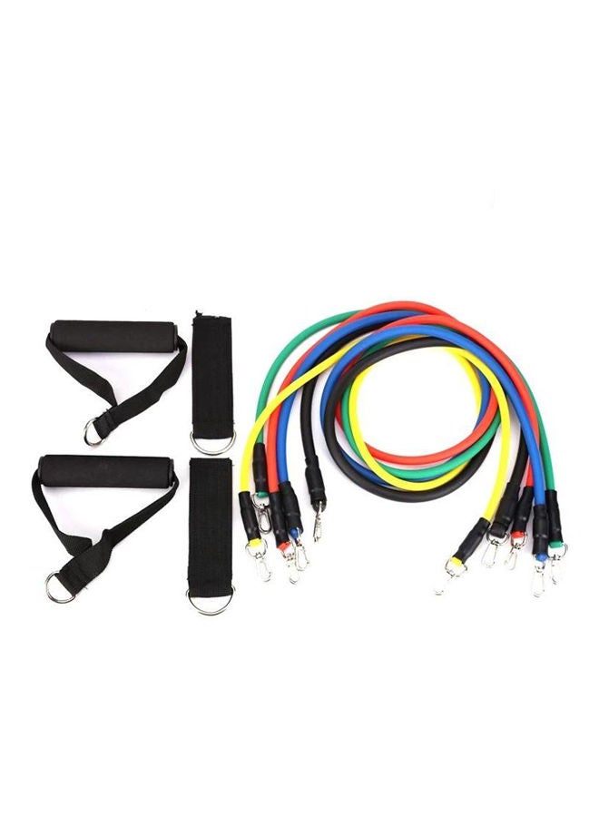 Generic Set of Knotted Straps Fitness Multicoloured Exercise Tube Rope 11pcs  - Image 2