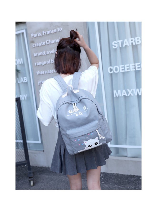 JOLLY - 4 Pack Cartoon Printed Backpack Set Grey - Image 1