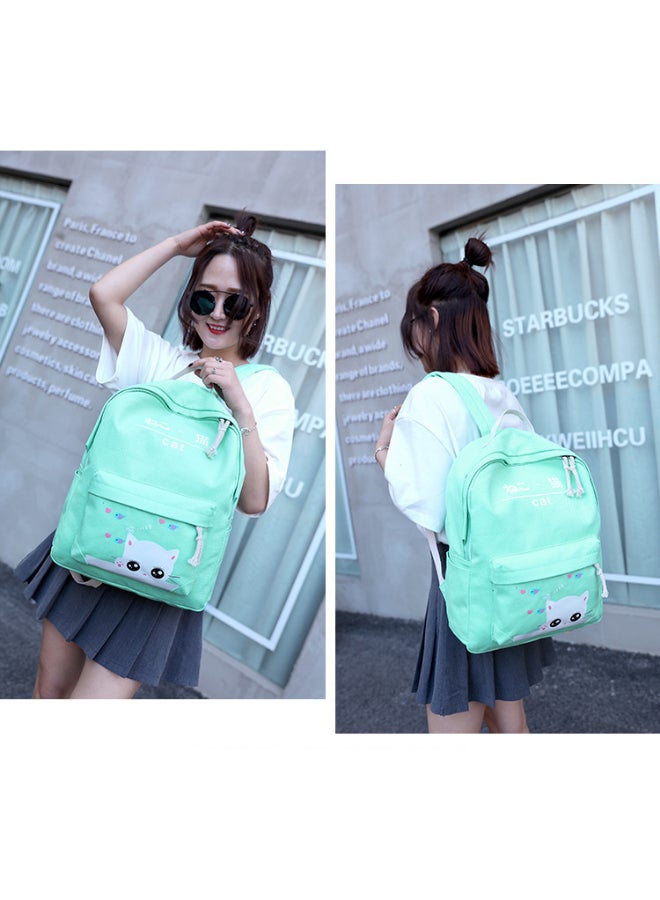 JOLLY - 4 Pack Cartoon Printed Backpack Set Green - Image 1
