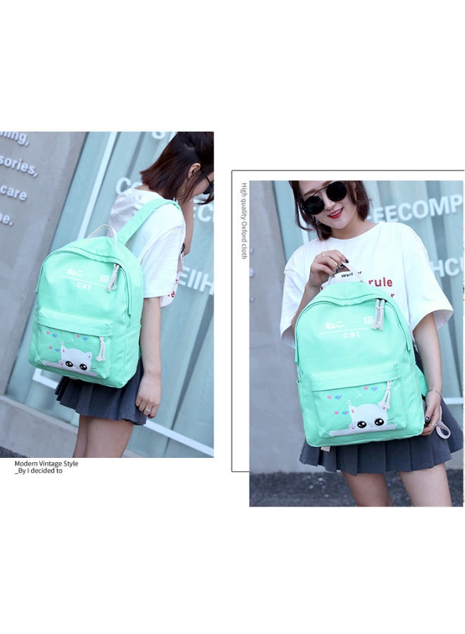 JOLLY - 4 Pack Cartoon Printed Backpack Set Green - Image 1