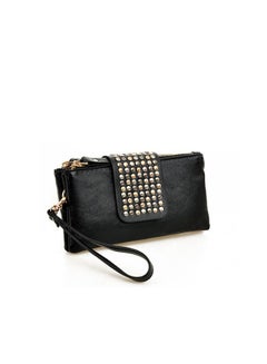 JOLLY Solid Revet Zip Wallet Black  - Image 1