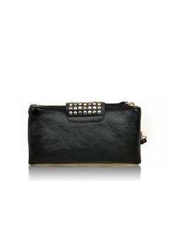 JOLLY Solid Revet Zip Wallet Black  - Image 2