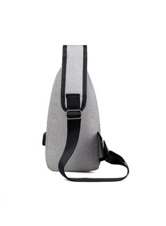 JOLLY Solid Chest Waistpack Belt Shoulder Bag With USB Charger Grey  - Image 2