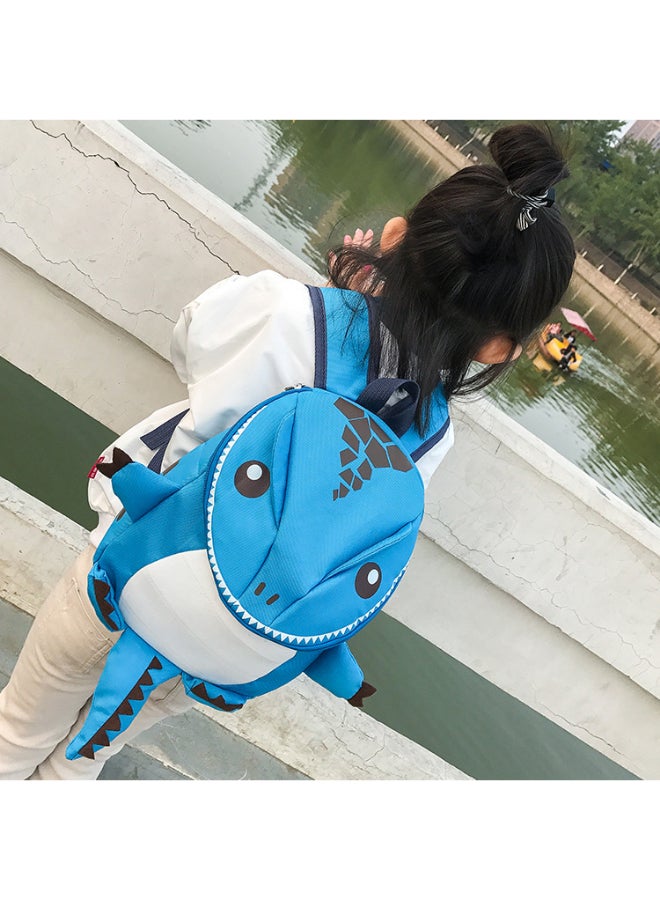 JOLLY Dinosaur Cartoon School Backpack Blue/White - Image 2