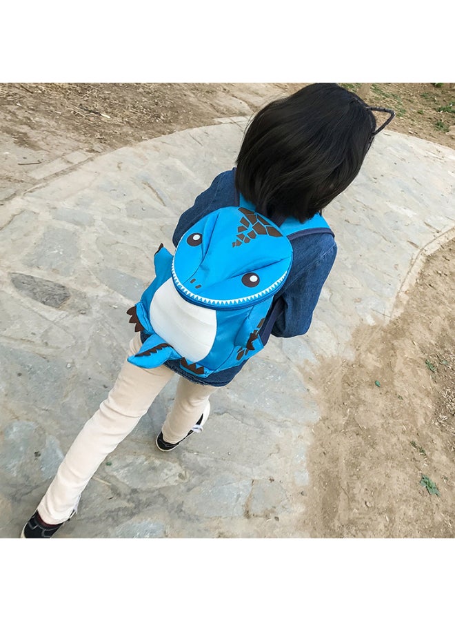 JOLLY Dinosaur Cartoon School Backpack Blue/White - Image 3